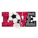 Soccer Love Applique | Machine Embroidery Designs by JuJu