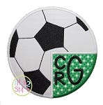 Soccer Monogram Applique | Machine Embroidery Designs by JuJu