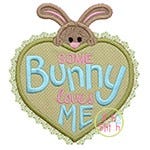 Some Bunny Loves Me Applique | Machine Embroidery Designs by JuJu