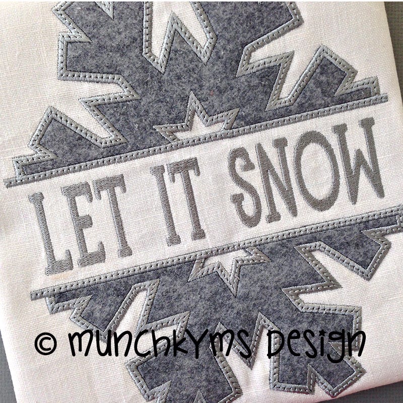 Split Snowflake | Machine Embroidery Designs by JuJu