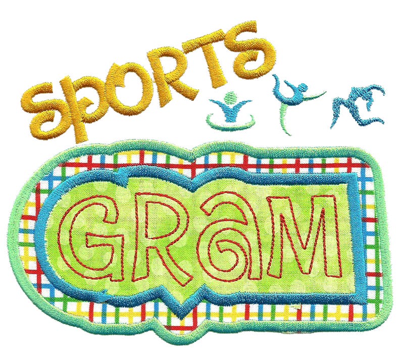 Sports Mom Applique Set 3 Machine Embroidery Designs by JuJu