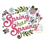 Spring Has Sprung Embroidery | Machine Embroidery Designs by JuJu