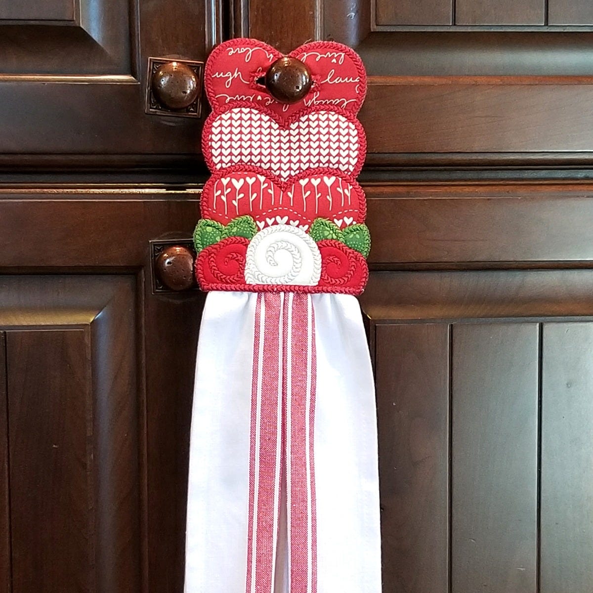 In The Hoop Valentine Towel Hangers Set 1 | Machine Embroidery Designs by JuJu