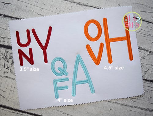 Stacked Sans Large Embroidery Monogram Font | Machine Embroidery Designs by JuJu