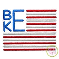 Stacked Sans Flag Frame Embroidery | Machine Embroidery Designs by JuJu
