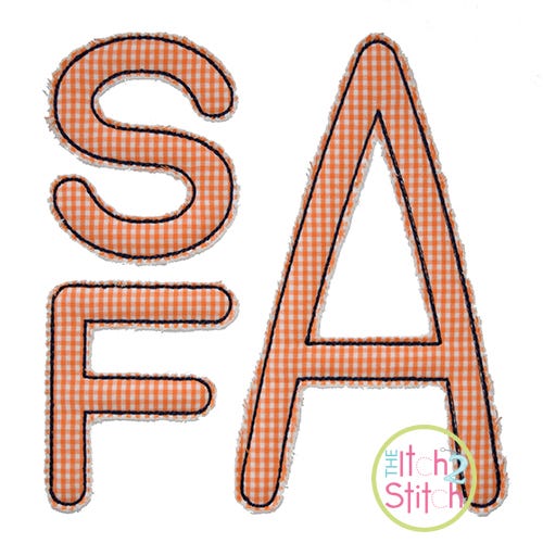 Stacked Sans Floss Applique Monogram Font | Machine Embroidery Designs by JuJu