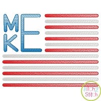 Stacked Sans SKETCH Flag Frame Embroidery | Machine Embroidery Designs by JuJu