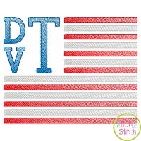 Stacked Serif SKETCH Flag Frame Embroidery | Machine Embroidery Designs by JuJu