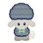 Standing Lamb Boy Applique | Machine Embroidery Designs by JuJu