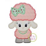 Standing Lamb Girl Applique | Machine Embroidery Designs by JuJu