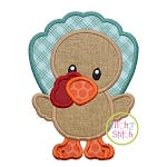 Standing Turkey Boy Applique | Machine Embroidery Designs by JuJu