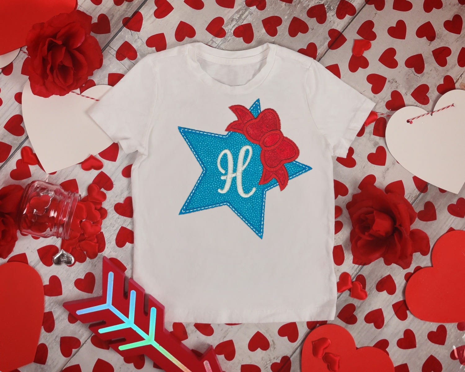 Star Bow Applique | Machine Embroidery Designs by JuJu