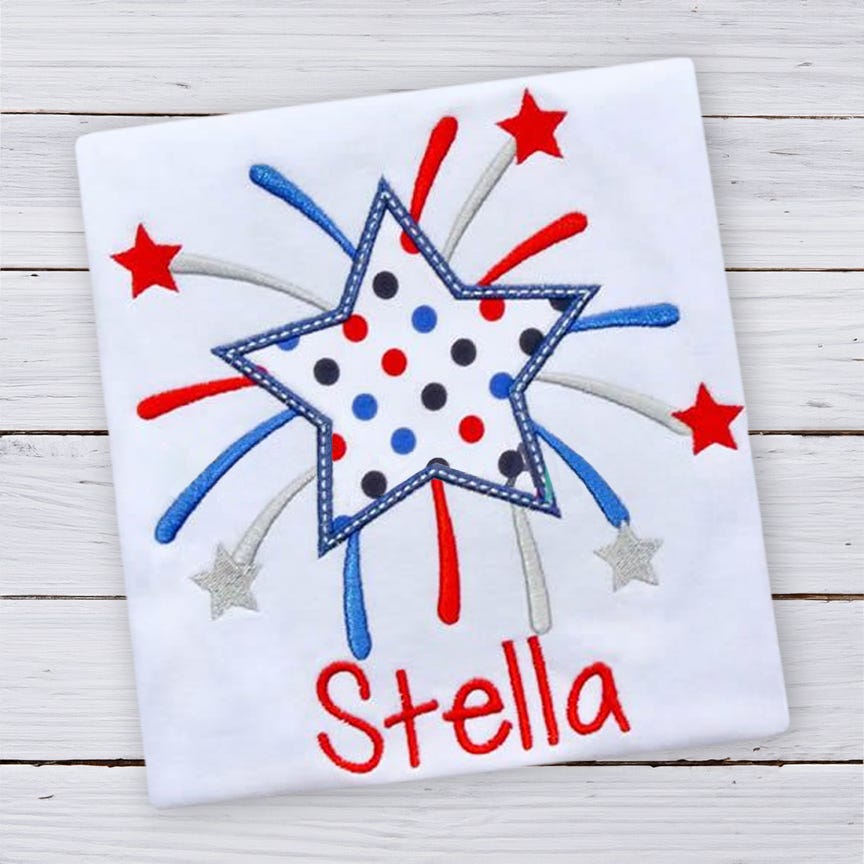 Patriotic Starburst | Machine Embroidery Designs by JuJu