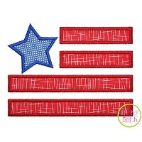 Star Flag Applique | Machine Embroidery Designs by JuJu