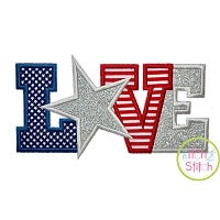 Star LOVE 2 Applique | Machine Embroidery Designs by JuJu