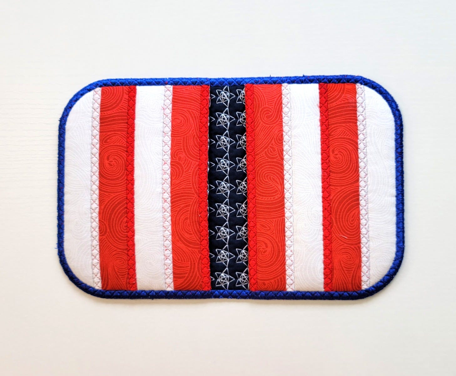 ITH Patriotic Stars And Stripes Pot Holder | Machine Embroidery Designs by JuJu