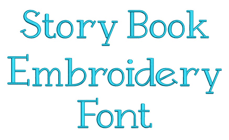 Story Book Embroidery Font | Machine Embroidery Designs by JuJu