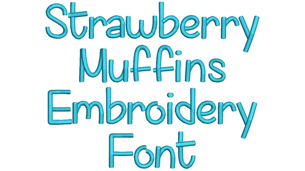 Strawberry Muffins Embroidery Font | Machine Embroidery Designs by JuJu