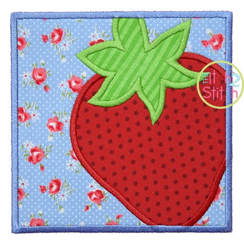 Strawberry Box Applique