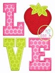 Strawberry LOVE Applique | Machine Embroidery Designs by JuJu
