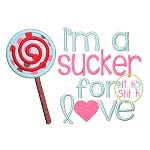 Sucker For Love Applique | Machine Embroidery Designs by JuJu