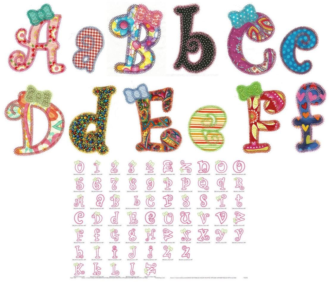 Sugar and Spice Applique Machine Embroidery Designs by JuJu 