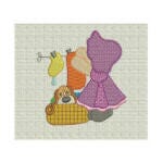 Sunbonnet Sue Days of the Week Machine Embroidery Designs by JuJu