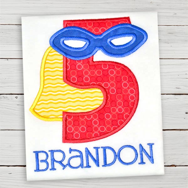 Super Hero Numbers | Machine Embroidery Designs by JuJu