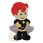 Superhero Standing Boy Applique | Machine Embroidery Designs by JuJu