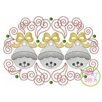 Super Swirly Jingle Bells Trio Sketch Embroidery | Machine Embroidery Designs by JuJu