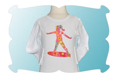 Surfer Girl Applique
