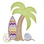 Surf Palm Applique | Machine Embroidery Designs by JuJu