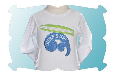 Surfs Up Applique | Machine Embroidery Designs by JuJu