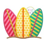 Surfboard Trio Applique | Machine Embroidery Designs by JuJu