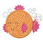Sweet Pufferfish Applique | Machine Embroidery Designs by JuJu