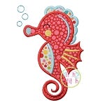Sweet Seahorse Applique | Machine Embroidery Designs by JuJu