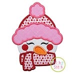 Sweet Snowgirl Face Applique | Machine Embroidery Designs by JuJu
