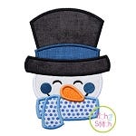 Sweet Snowman Face Applique | Machine Embroidery Designs by JuJu