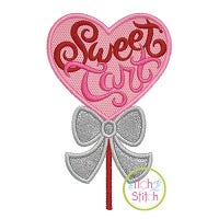 Sweet Tart Sucker Applique Design | Machine Embroidery Designs by JuJu