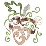 Swirly Acorn Motif Embroidery | Machine Embroidery Designs by JuJu