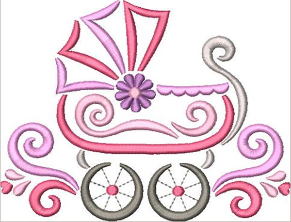 Swirly Baby Machine Embroidery Designs by JuJu
