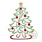 Swirly Christmas Tree Embroidery | Machine Embroidery Designs by JuJu