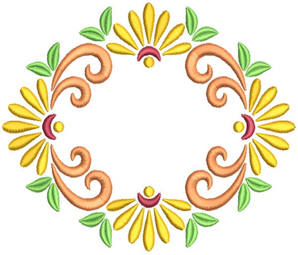 Swirly Frames Machine Embroidery Designs by JuJu