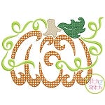 Swirly Pumpkin Motif Embroidery | Machine Embroidery Designs by JuJu