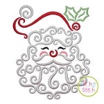Swirly Santa Face Embroidery | Machine Embroidery Designs by JuJu