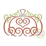 Swirly Short Pumpkin Embroidery | Machine Embroidery Designs by JuJu