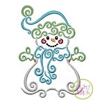 Swirly Snowman Embroidery | Machine Embroidery Designs by JuJu