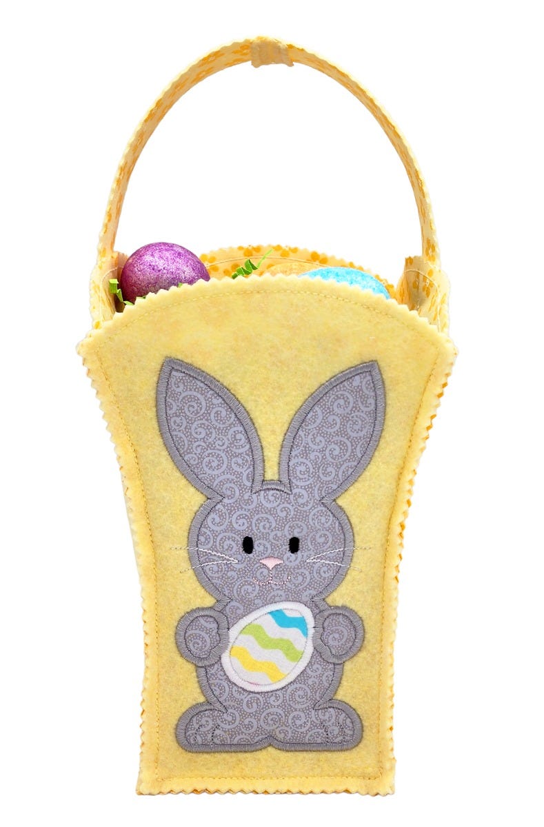 ITH Easter Bunny Basket | Machine Embroidery Designs by JuJu