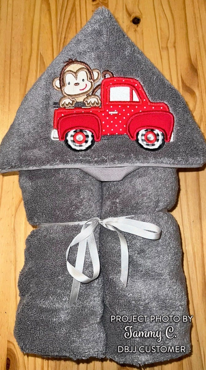 Vintage Truck Animals Applique