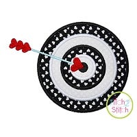 Target with Heart Arrow Applique | Machine Embroidery Designs by JuJu
